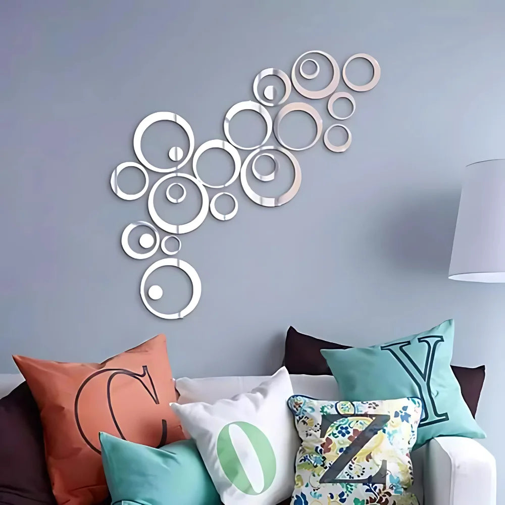 Rings Acrylic Mirror - Wall Decor